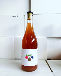 Apple cider with red plums